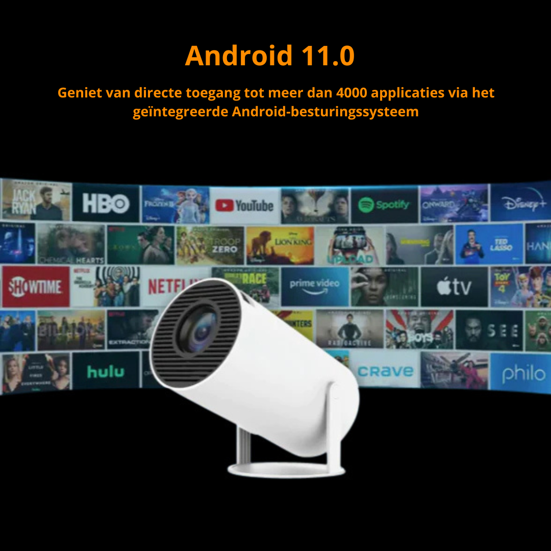 Compacte mini projector voor thuisgebruik met hoge beeldkwaliteit